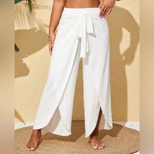 🔜 
Elegant White Women's Wide-Leg Pants